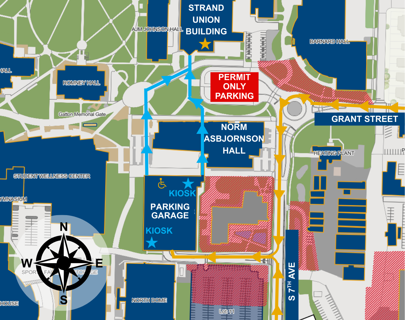 Driving and Parking Map