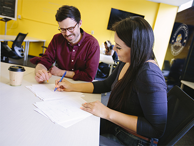 Students in library