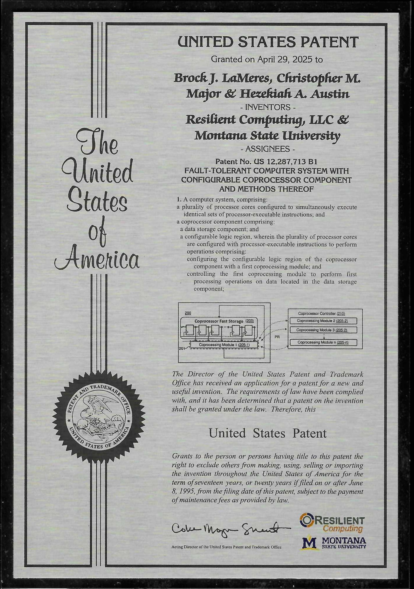 Patent Plaque Patent Plaque