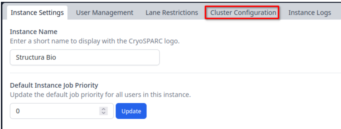 cluster config