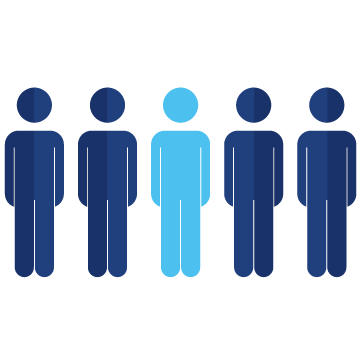 1-in-5 people icon