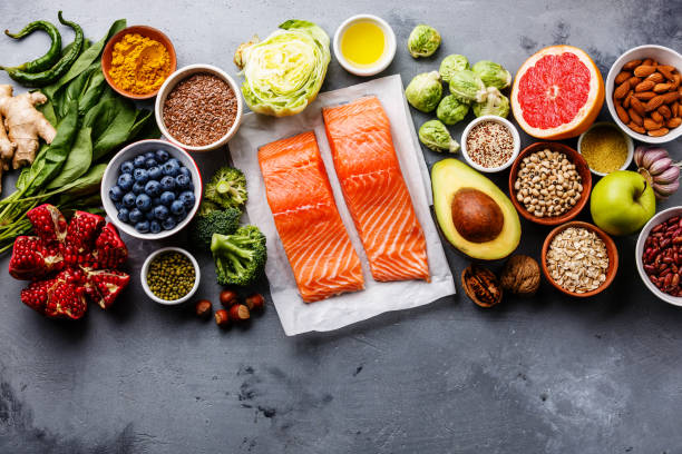 salmon and vegetables