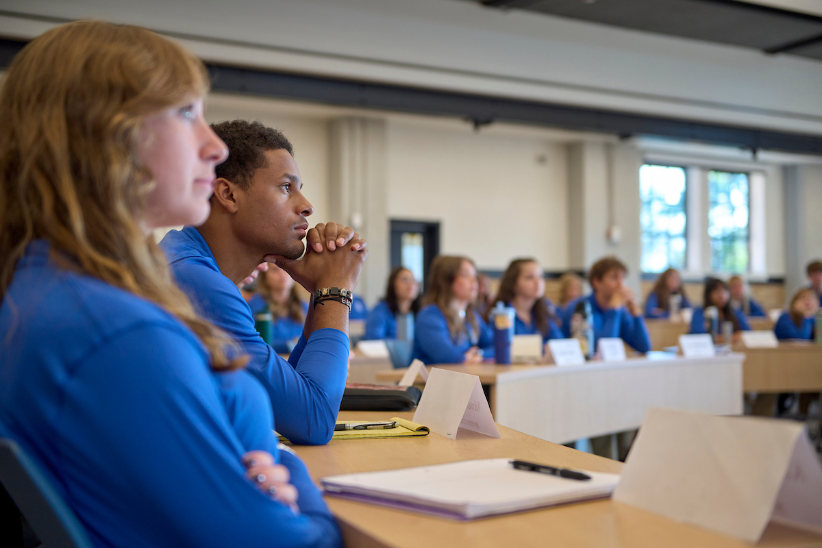 A group of students in a lecture