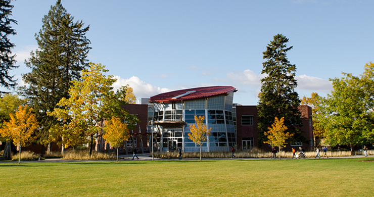 Outside of the payne center building