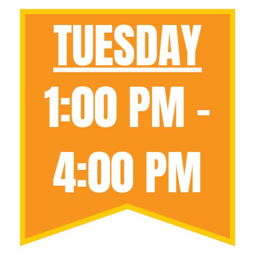 Tuesday Advising Hours: 1-4PM