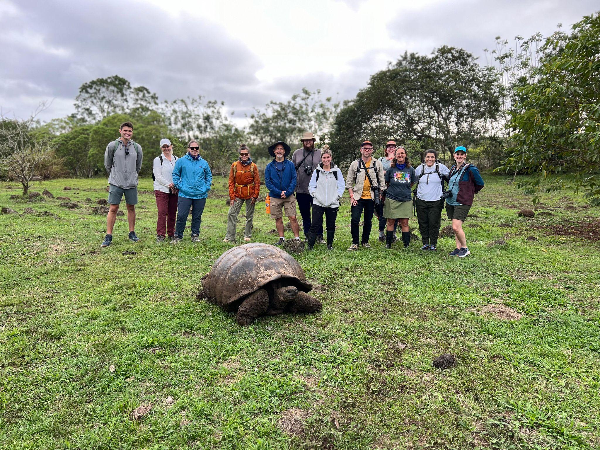 Photo of MSSE students in the Galapagos