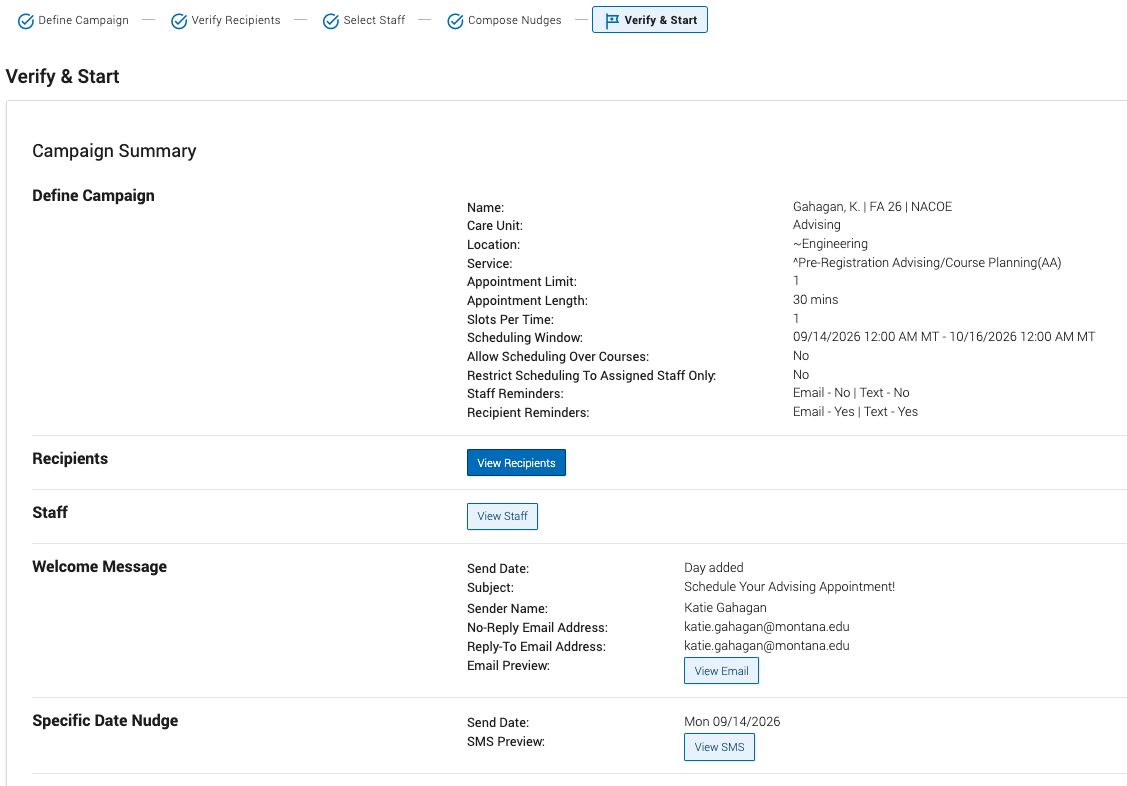 verify and start window