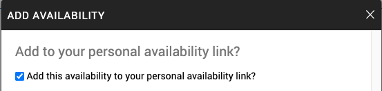 add availability checkbox