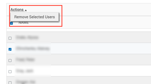 red box around remove selected users
