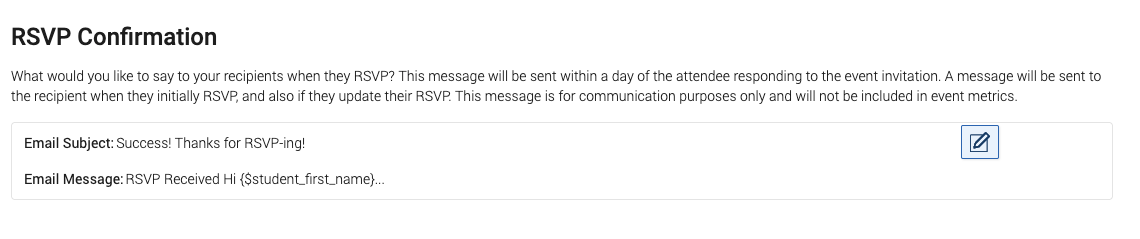 rsvp confirmation window