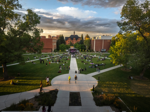 students on campus