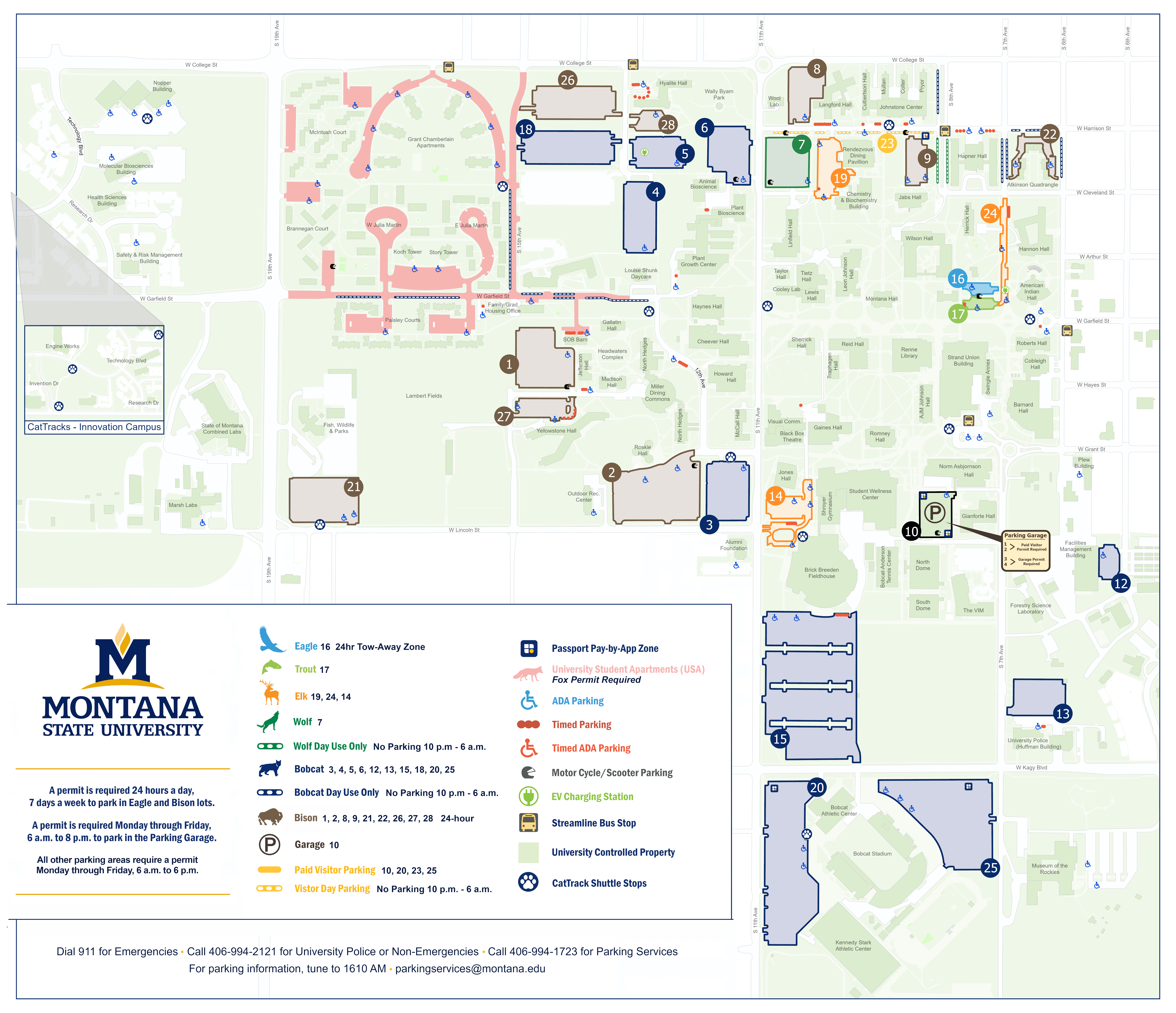 MSU 2026 Parking Map