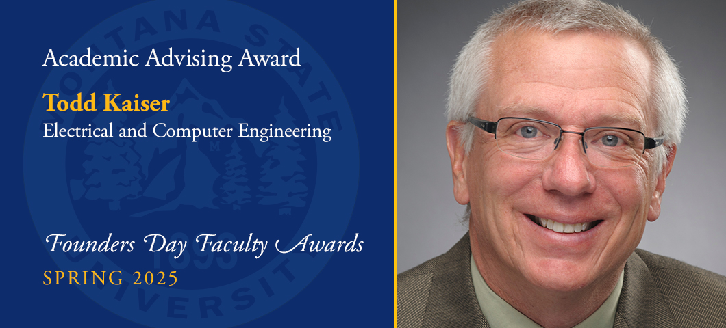 Academic Advising Award: Todd Kaiser, Founders Day Faculty Awards, Academic Year 2024-25. Portrait of Todd Kaiser.