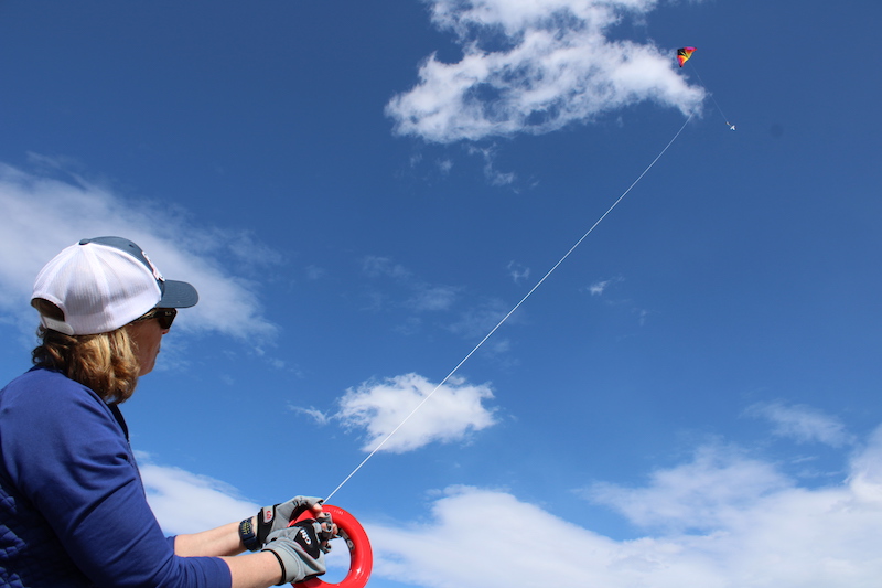 Flying a kite