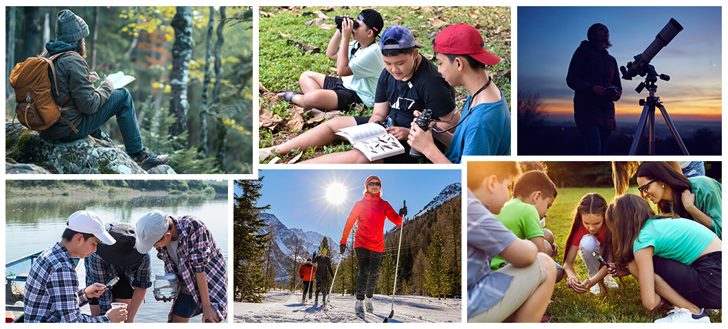 people conducting citizen science